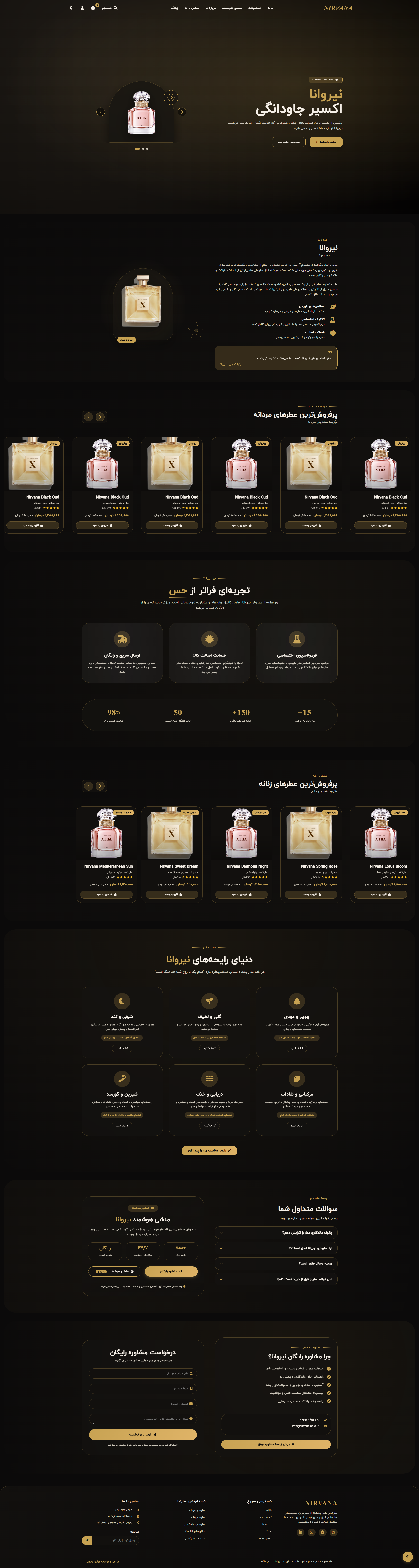 نمای دسکتاپ فروشگاه و پنل Nirvana